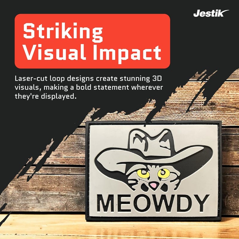 Jestik PVC Patch, Funny Patches, Humorous Tactical Morale Patch with Hook and Loop Fastener, Cute Patches for Backpacks, Military Uniforms, Jeans, Jackets, Vests, Hats & More - Meowdy - Image 5